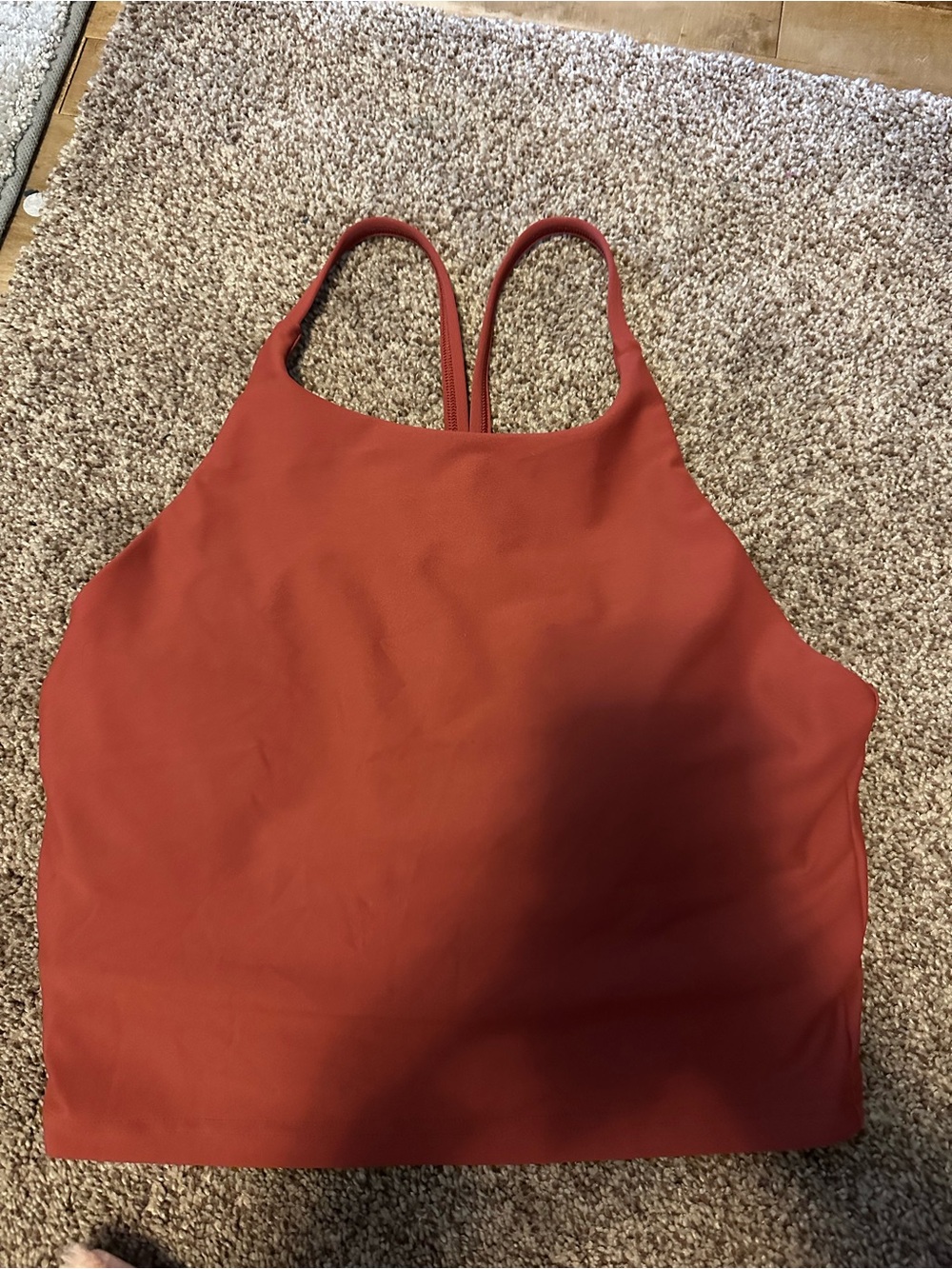 Old Navy Active PowerSoft Rust Crop Sports Tank